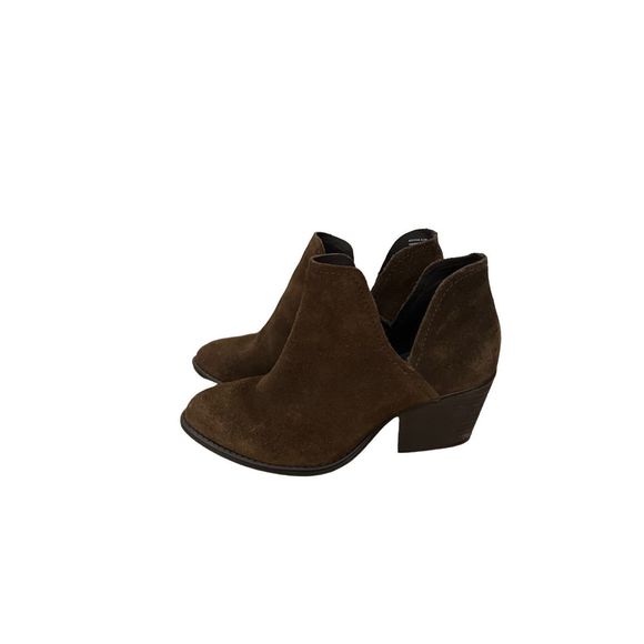 SZ 8.5M STEVE MADDEN ADELPHIE GENUINE Suede Ankle Boot / Bootie in Chestnut Brow - Picture 5 of 9